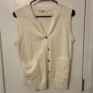 Grace Karin Women's Cream Sweater Vest
